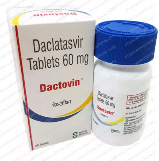 Dactovin (Daclatasvir Dihydrochloride) 60 Mg Tablet 